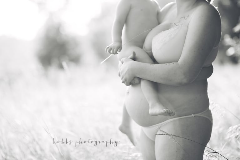 authentic motherhood body black and white