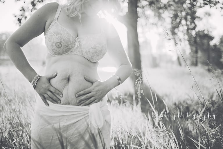 a real mom's postpartum belly