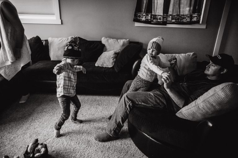 the ordinary dancing in the living room with family