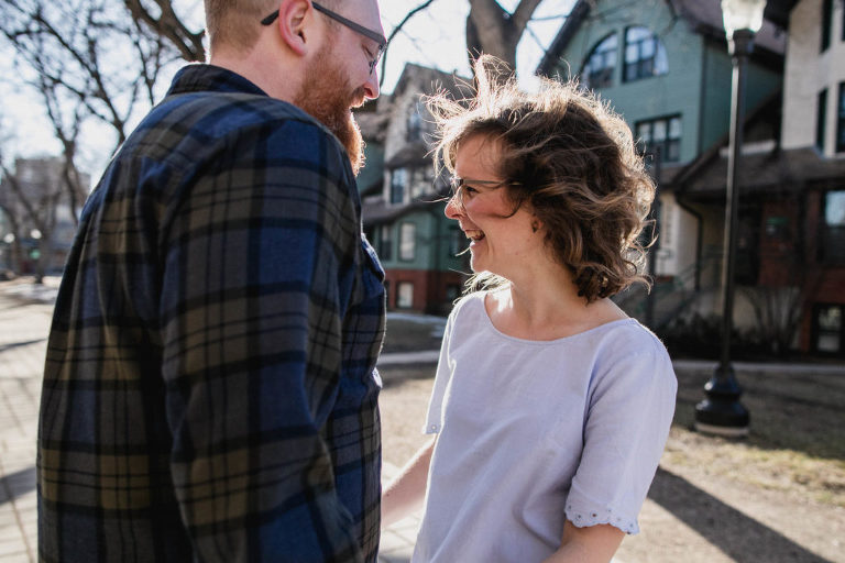 March engagement pictures in Edmonton